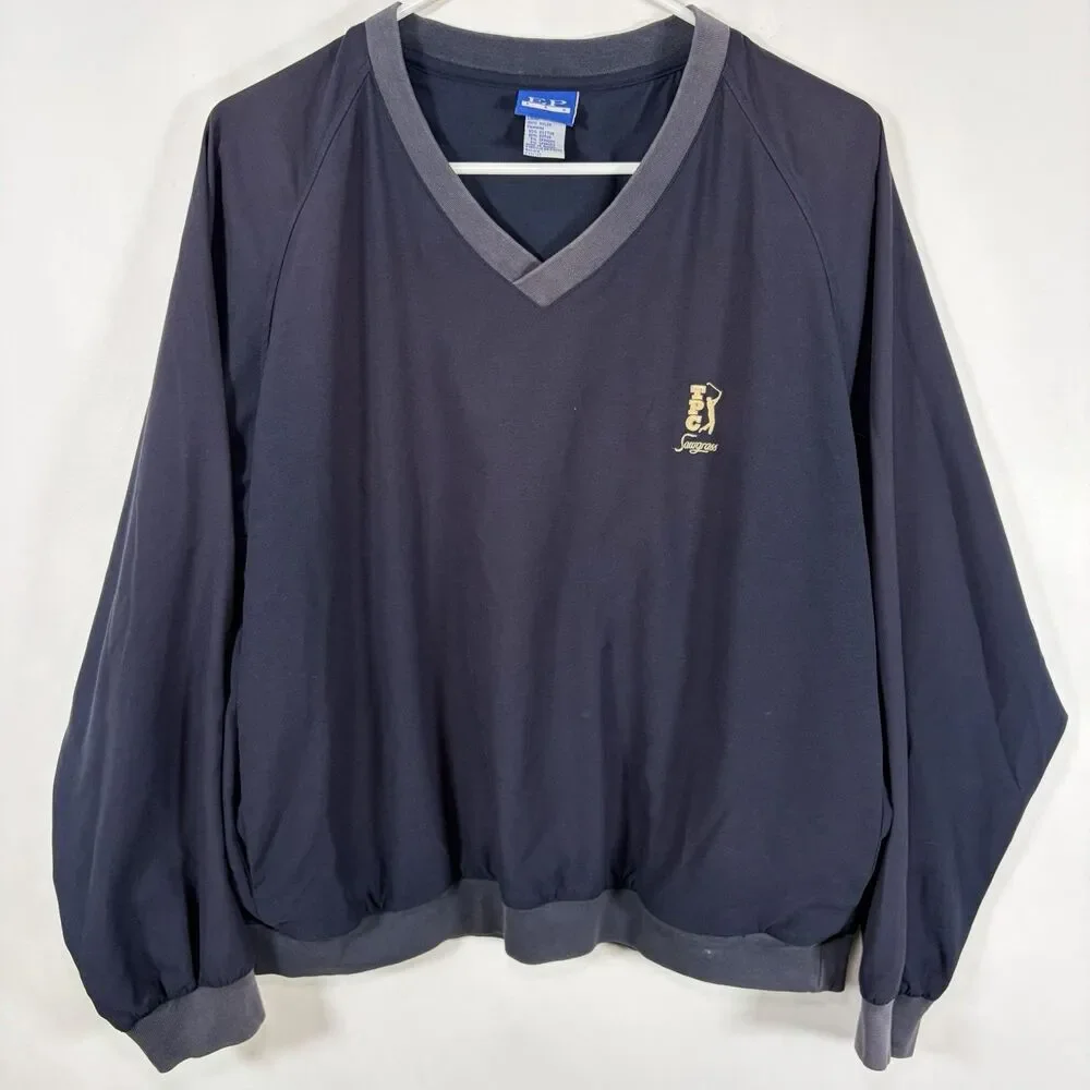 VTG EP Pro TPC Sawgrass V Neck Windbreaker Golf Pullover Jacket Womens Medium